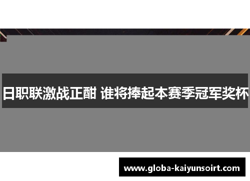 日职联激战正酣 谁将捧起本赛季冠军奖杯